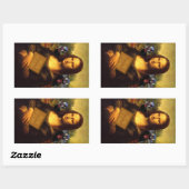 Sticker Rectangulaire Souriez Et Mangez Torfukey (Feuille)