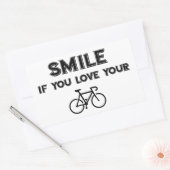 Sticker Rectangulaire Souriez si vous aimez votre vélo (Enveloppe)