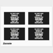 Sticker Rectangulaire Sourire broyer gymnase motivation citation avec te (Feuille)