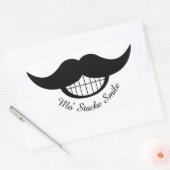 Sticker Rectangulaire Sourire de Mustache (Enveloppe)
