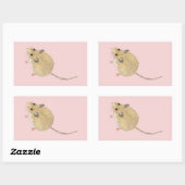 Sticker Rectangulaire Souris (Feuille)