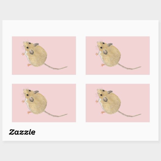 Sticker Rectangulaire Souris (Feuille)
