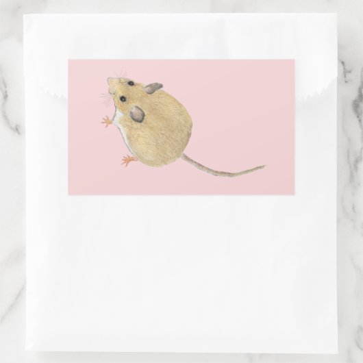 Sticker Rectangulaire Souris (Sac)