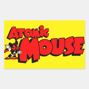 Sticker Rectangulaire Souris atomique