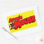Sticker Rectangulaire Souris atomique (Enveloppe)