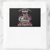 Sticker Rectangulaire Sous-estimer l'infirmière qui conduit le moto moto (Sac)