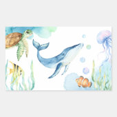 Sticker Rectangulaire Sous la mer (Devant)