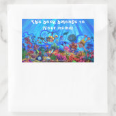 Sticker Rectangulaire Sous la plaque du livre de mer (Sac)