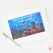 Sticker Rectangulaire Sous la plaque du livre de mer (Enveloppe)