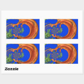 Sticker Rectangulaire Sous le ciel bleu : La collection d'arbres Acacia (Feuille)