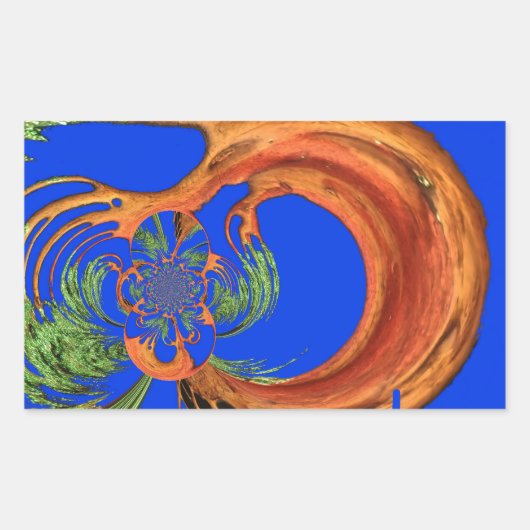 Sticker Rectangulaire Sous le ciel bleu : La collection d'arbres Acacia (Devant)