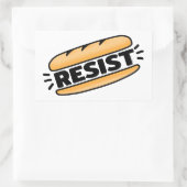 Sticker Rectangulaire Sous Sandwich résiste au fascisme (Sac)