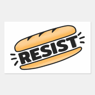 Sticker Rectangulaire Sous Sandwich résiste au fascisme