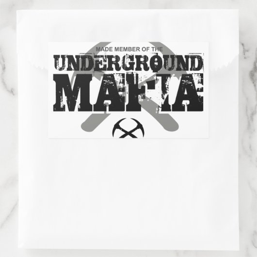 STICKER RECTANGULAIRE SOUS-SOL MAFIA (Sac)