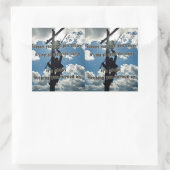 Sticker Rectangulaire Soutenez votre Lineman (Sac)