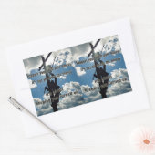 Sticker Rectangulaire Soutenez votre Lineman (Enveloppe)