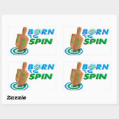 Sticker Rectangulaire Soutenu pour tourner (Feuille)
