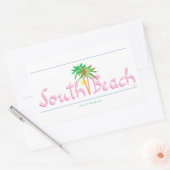 Sticker Rectangulaire South Beach, FL (Enveloppe)