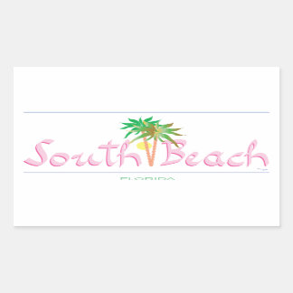 Sticker Rectangulaire South Beach, FL