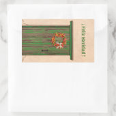 Sticker Rectangulaire Southwest Chile Wreath Holiday Feliz Navidad (Sac)