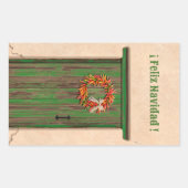 Sticker Rectangulaire Southwest Chile Wreath Holiday Feliz Navidad (Devant)