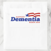 Sticker Rectangulaire Soutien Démence Biden 2024 (Sac)