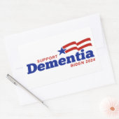 Sticker Rectangulaire Soutien Démence Biden 2024 (Enveloppe)