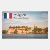 Sticker Rectangulaire Souvenir d'Avignon (Devant)
