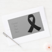 Sticker Rectangulaire Souvenir, deuil Ruban de sensibilisation aux Noirs (Enveloppe)