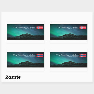 Sticker Rectangulaire Souvenir Northern Lights