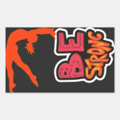 Sticker Rectangulaire Soyez fort Gymnastique (Devant)