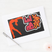 Sticker Rectangulaire Soyez fort Gymnastique (Enveloppe)