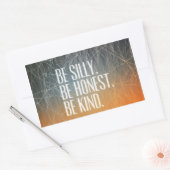 Sticker Rectangulaire Soyez honnête - Citation Motivationnelle (Enveloppe)