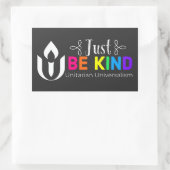 Sticker Rectangulaire Soyez juste un Universalisme Unitaire (Sac)