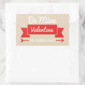Sticker Rectangulaire Soyez la mienne Valentine (Sac)