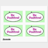 Sticker Rectangulaire Soyez Positif ! (Feuille)