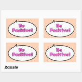 Sticker Rectangulaire Soyez Positif ! (Feuille)