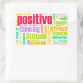 Sticker Rectangulaire Soyez Positif ! Restez Positifs ! (Sac)
