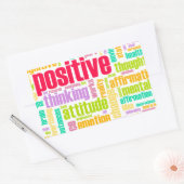 Sticker Rectangulaire Soyez Positif ! Restez Positifs ! (Enveloppe)