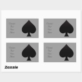 Sticker Rectangulaire Spade - Costume de cartes Icône (Feuille)