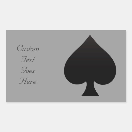 Sticker Rectangulaire Spade - Costume de cartes Icône (Devant)