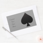 Sticker Rectangulaire Spade - Costume de cartes Icône (Enveloppe)