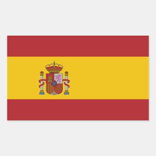 Sticker Rectangulaire Spain Flag (Devant)