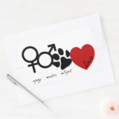 Sticker Rectangulaire Spay-Neuter-Adopt-Love (Enveloppe)