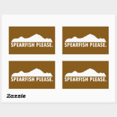 Sticker Rectangulaire Spearfish Dakota du Sud S'il vous plaît (Feuille)