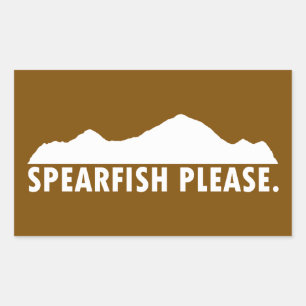 Sticker Rectangulaire Spearfish Dakota du Sud S'il vous plaît