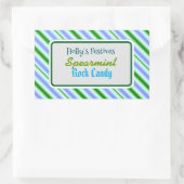 Sticker Rectangulaire Spearmint rock candy label (Sac)
