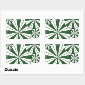 Sticker Rectangulaire Spearmint Stripe (Feuille)