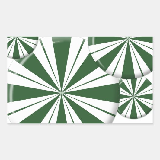 Sticker Rectangulaire Spearmint Stripe (Devant)