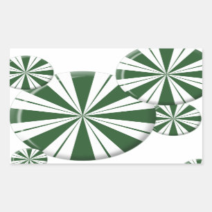 Sticker Rectangulaire Spearmint Stripe